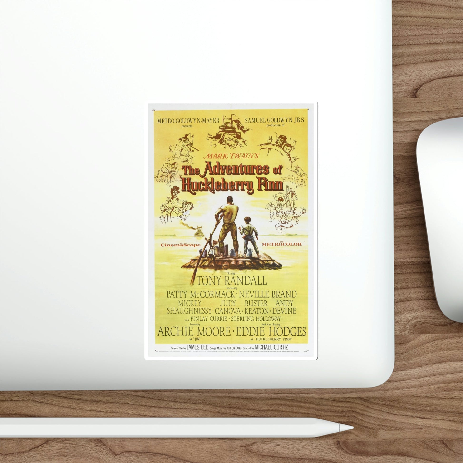 The Adventures of Huckleberry Finn 1960 Movie Poster STICKER Vinyl Die-Cut Decal-The Sticker Space