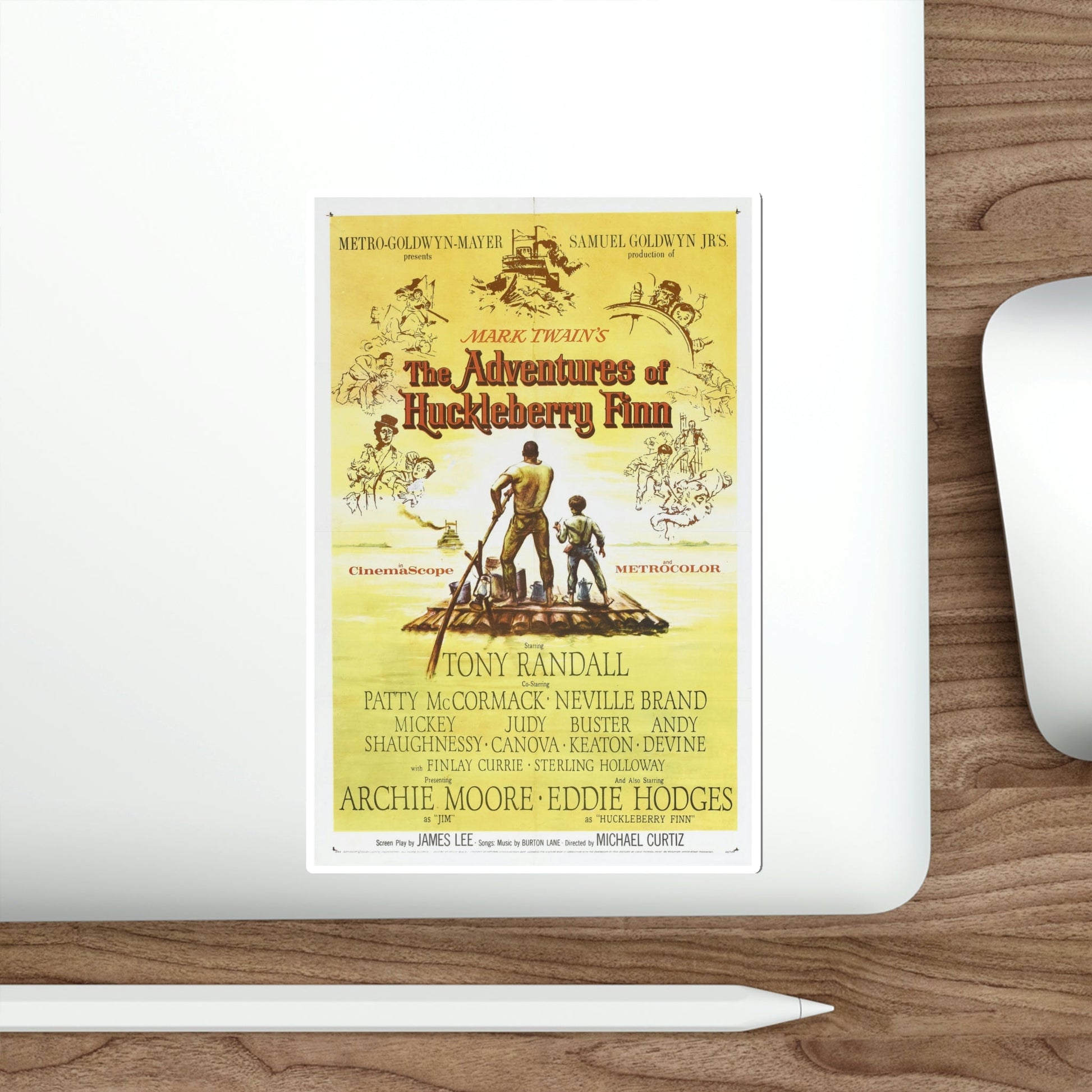 The Adventures of Huckleberry Finn 1960 Movie Poster STICKER Vinyl Die-Cut Decal-The Sticker Space