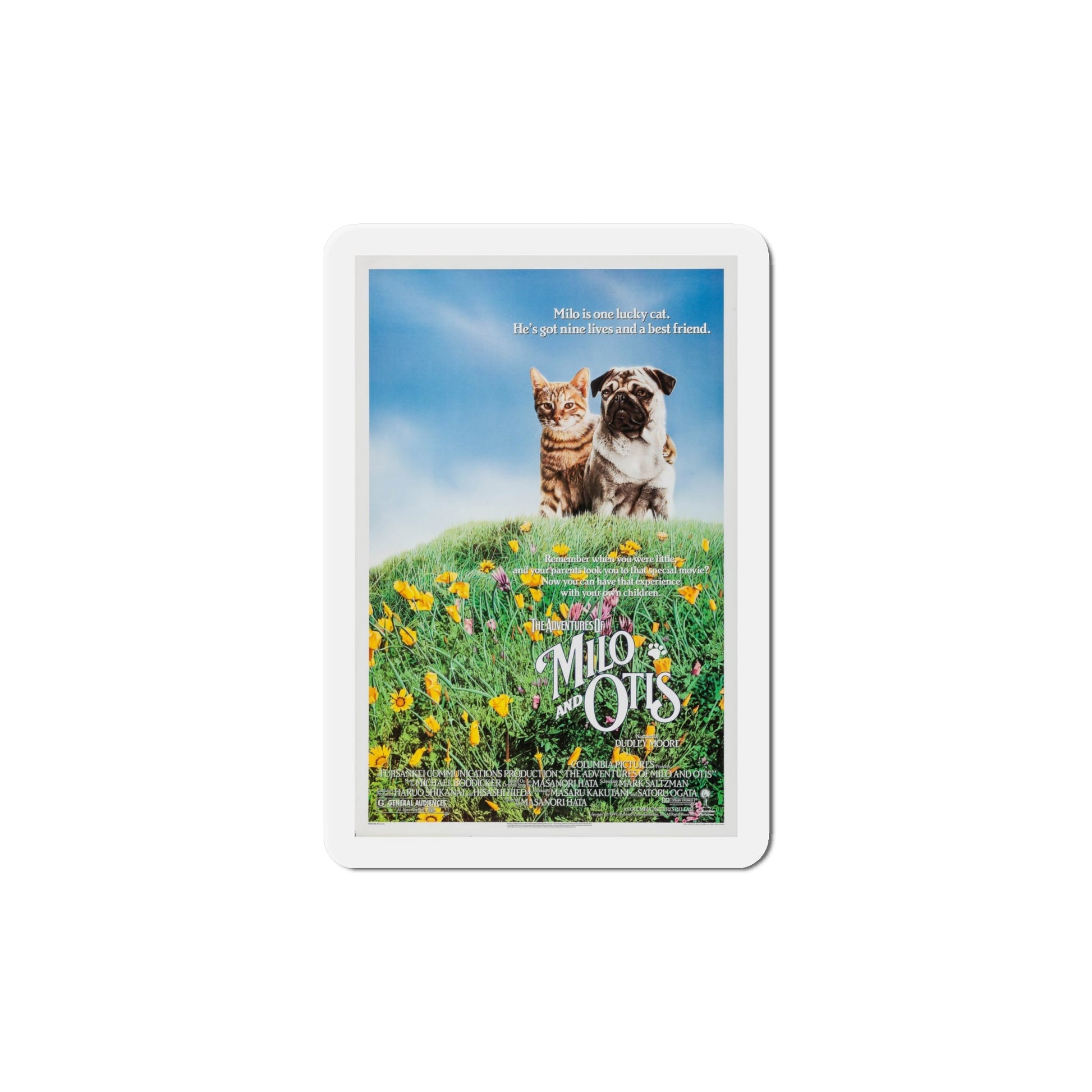 The Adventures of Milo and Otis 1989 Movie Poster Die-Cut Magnet-6 × 6"-The Sticker Space