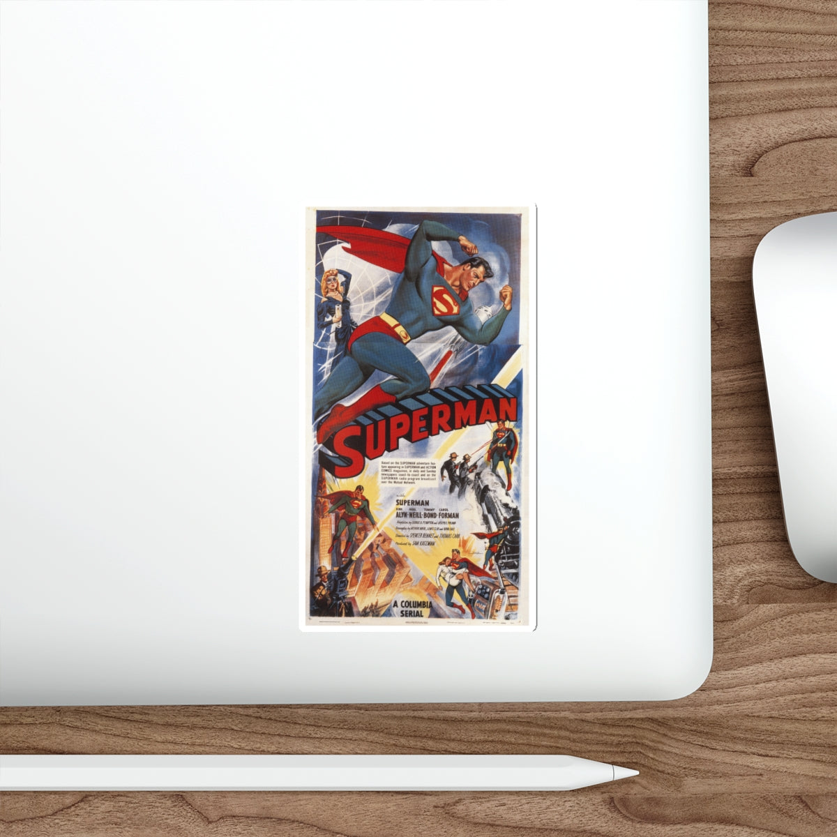 THE ADVENTURES OF SUPERMAN 1952 Movie Poster STICKER Vinyl Die-Cut Decal-The Sticker Space