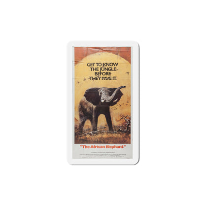 The African Elephant 1971 Movie Poster Die-Cut Magnet-4" x 4"-The Sticker Space