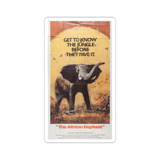 The African Elephant 1971 Movie Poster STICKER Vinyl Die-Cut Decal-2 Inch-The Sticker Space