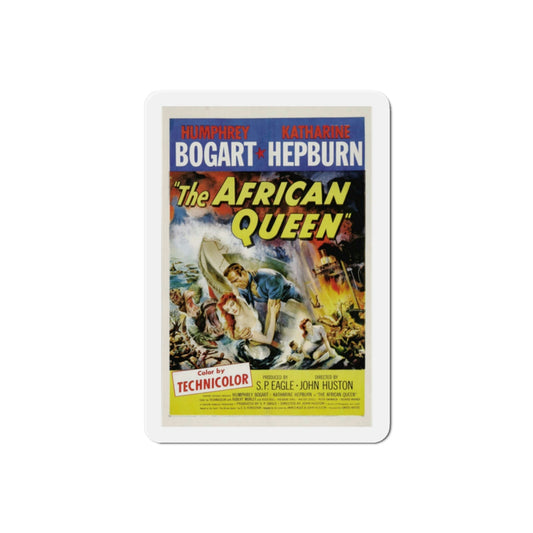 The African Queen 1951 Movie Poster Die-Cut Magnet-2 Inch-The Sticker Space