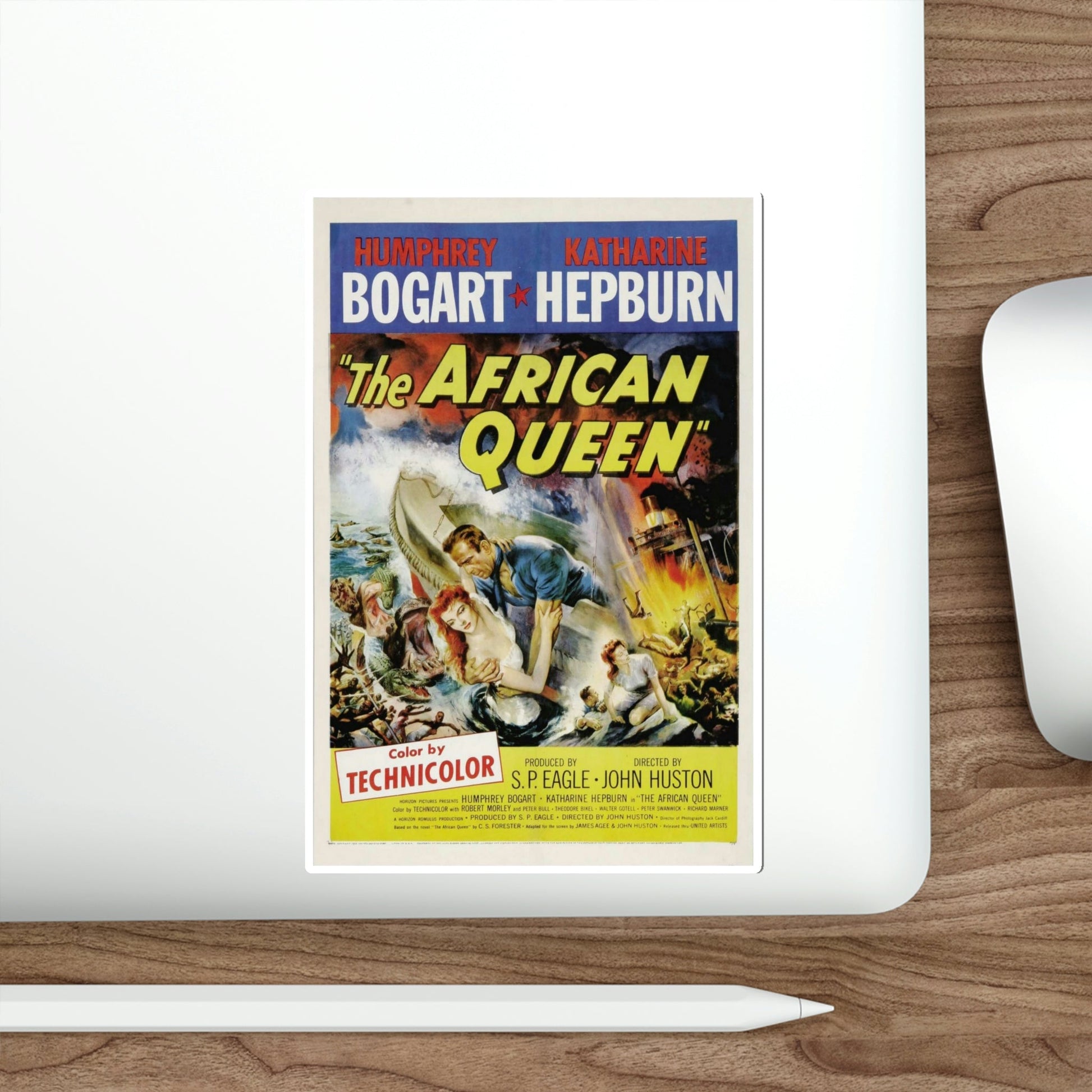 The African Queen 1951 Movie Poster STICKER Vinyl Die-Cut Decal-The Sticker Space