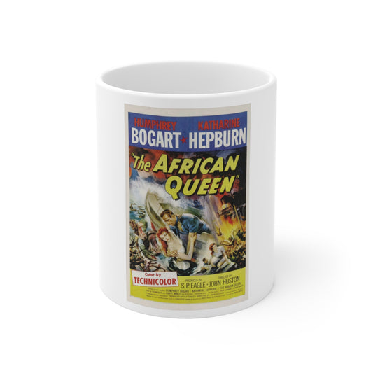 The African Queen 1951 Movie Poster - White Coffee Cup 11oz-11oz-The Sticker Space