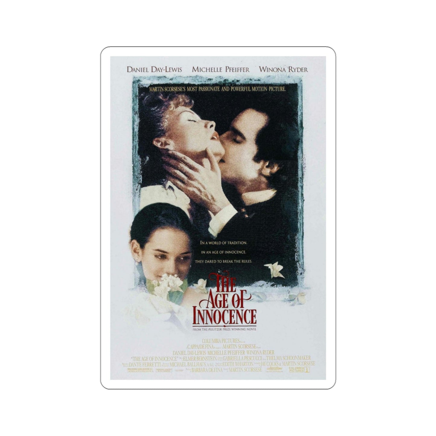 The Age of Innocence 1993 Movie Poster STICKER Vinyl Die-Cut Decal-4 Inch-The Sticker Space