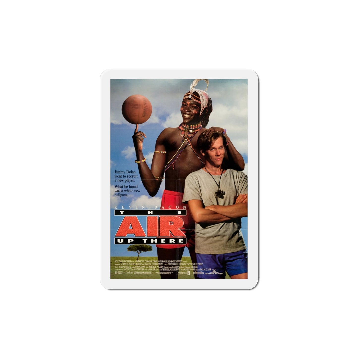 The Air Up There 1994 Movie Poster Die-Cut Magnet-4" x 4"-The Sticker Space