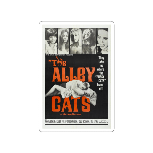 THE ALLEY CATS 1966 Movie Poster STICKER Vinyl Die-Cut Decal-White-The Sticker Space