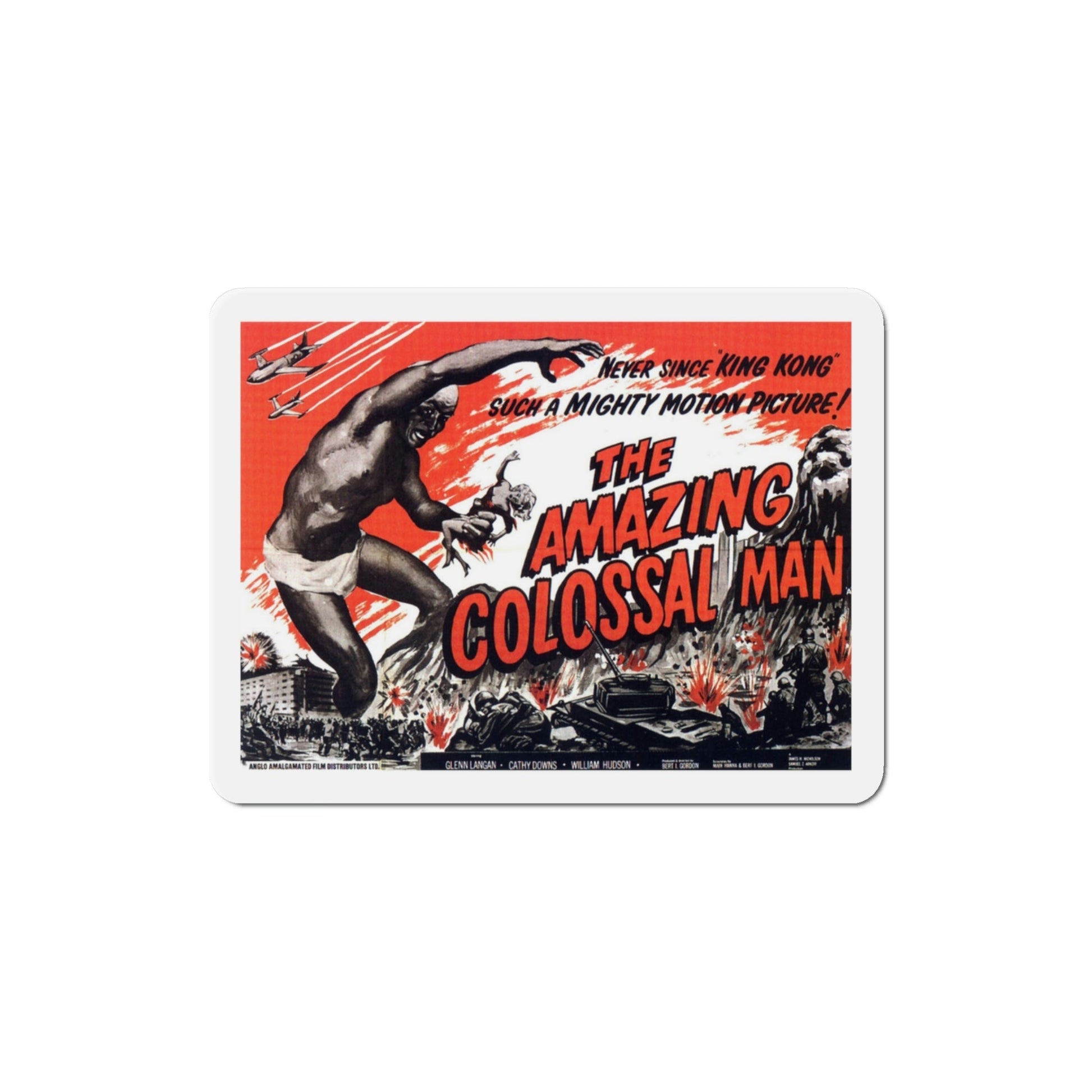 The Amazing Colossal Man 1957 Movie Poster Die-Cut Magnet-3 Inch-The Sticker Space