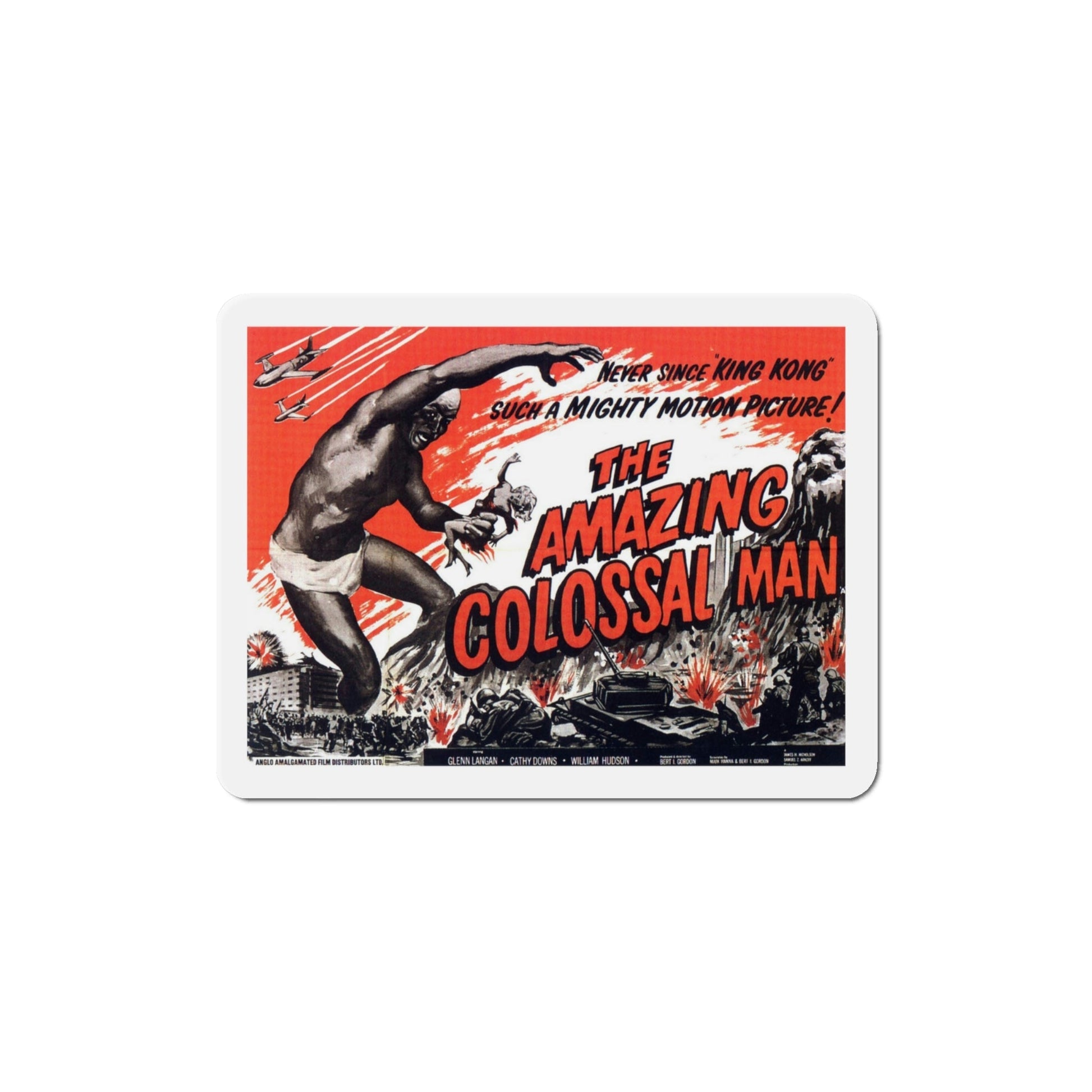 The Amazing Colossal Man 1957 Movie Poster Die-Cut Magnet-4 Inch-The Sticker Space