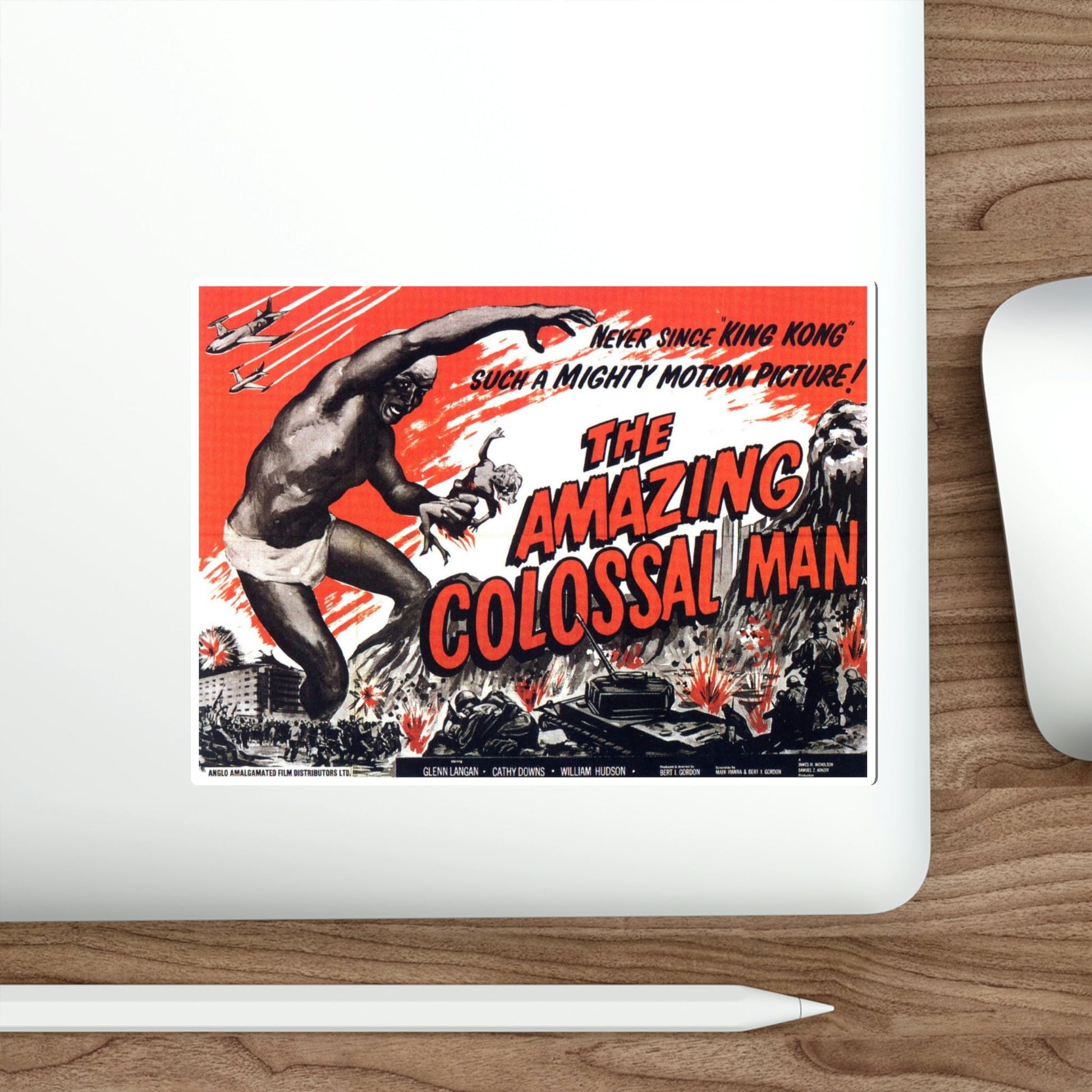 The Amazing Colossal Man 1957 Movie Poster STICKER Vinyl Die-Cut Decal-The Sticker Space
