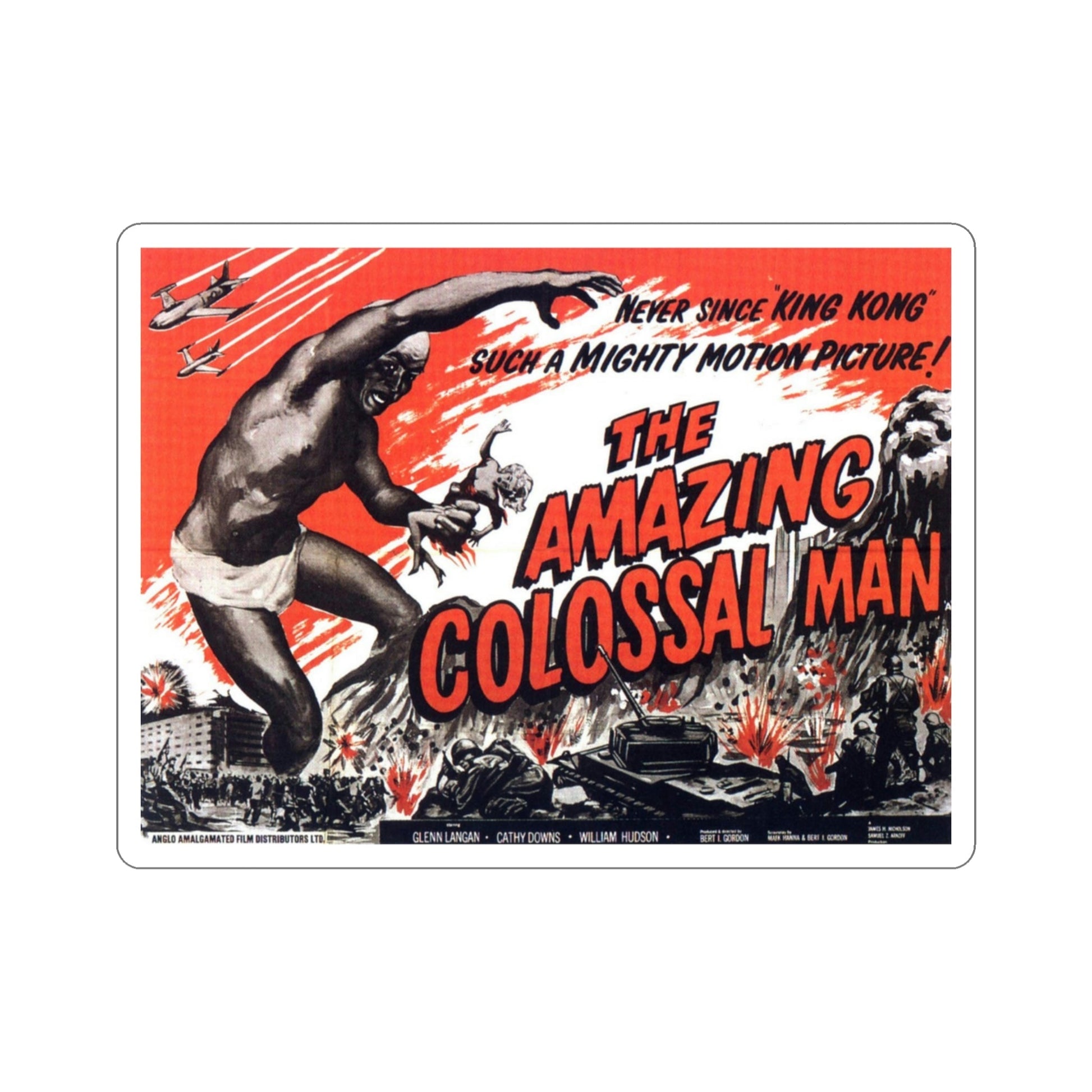 The Amazing Colossal Man 1957 Movie Poster STICKER Vinyl Die-Cut Decal-3 Inch-The Sticker Space