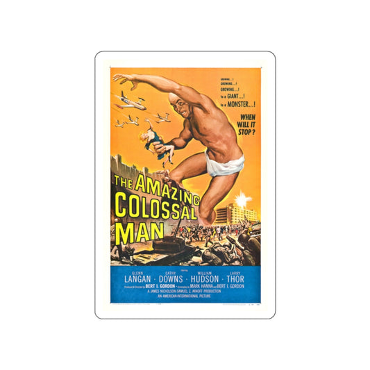 THE AMAZING COLOSSAL MAN 1957 Movie Poster STICKER Vinyl Die-Cut Decal-White-The Sticker Space