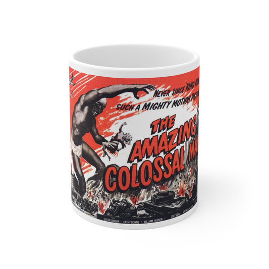 The Amazing Colossal Man 1957 Movie Poster - White Coffee Cup 11oz-11oz-The Sticker Space