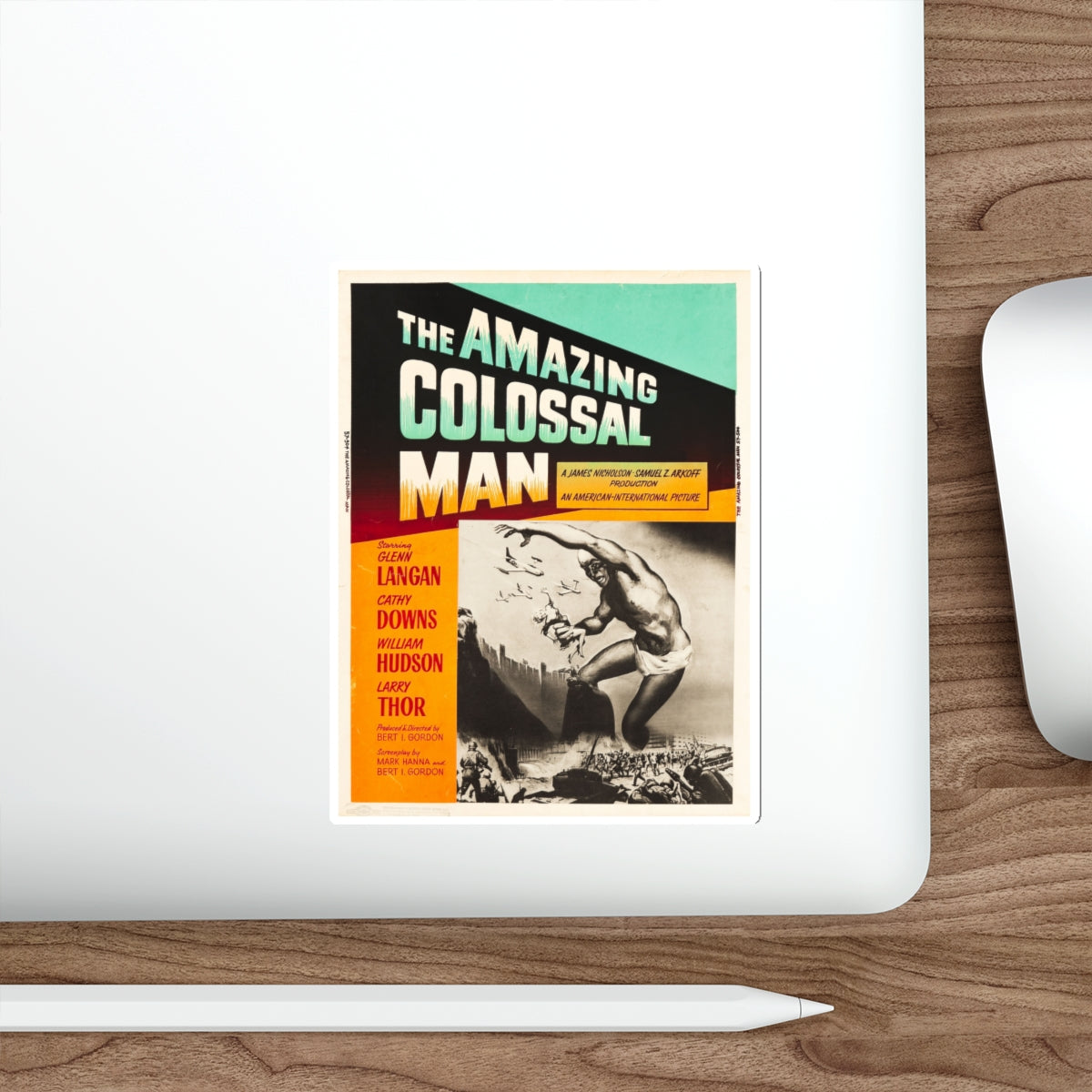 THE AMAZING COLOSSAL MAN (3) 1957 Movie Poster STICKER Vinyl Die-Cut Decal-The Sticker Space
