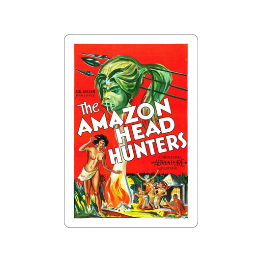 THE AMAZON HEAD HUNTERS 1932 Movie Poster STICKER Vinyl Die-Cut Decal-2 Inch-The Sticker Space
