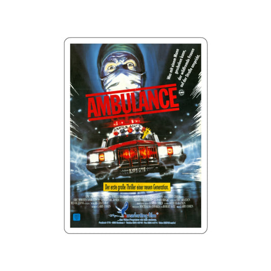 THE AMBULANCE (GERMANY) 1990 Movie Poster STICKER Vinyl Die-Cut Decal-White-The Sticker Space