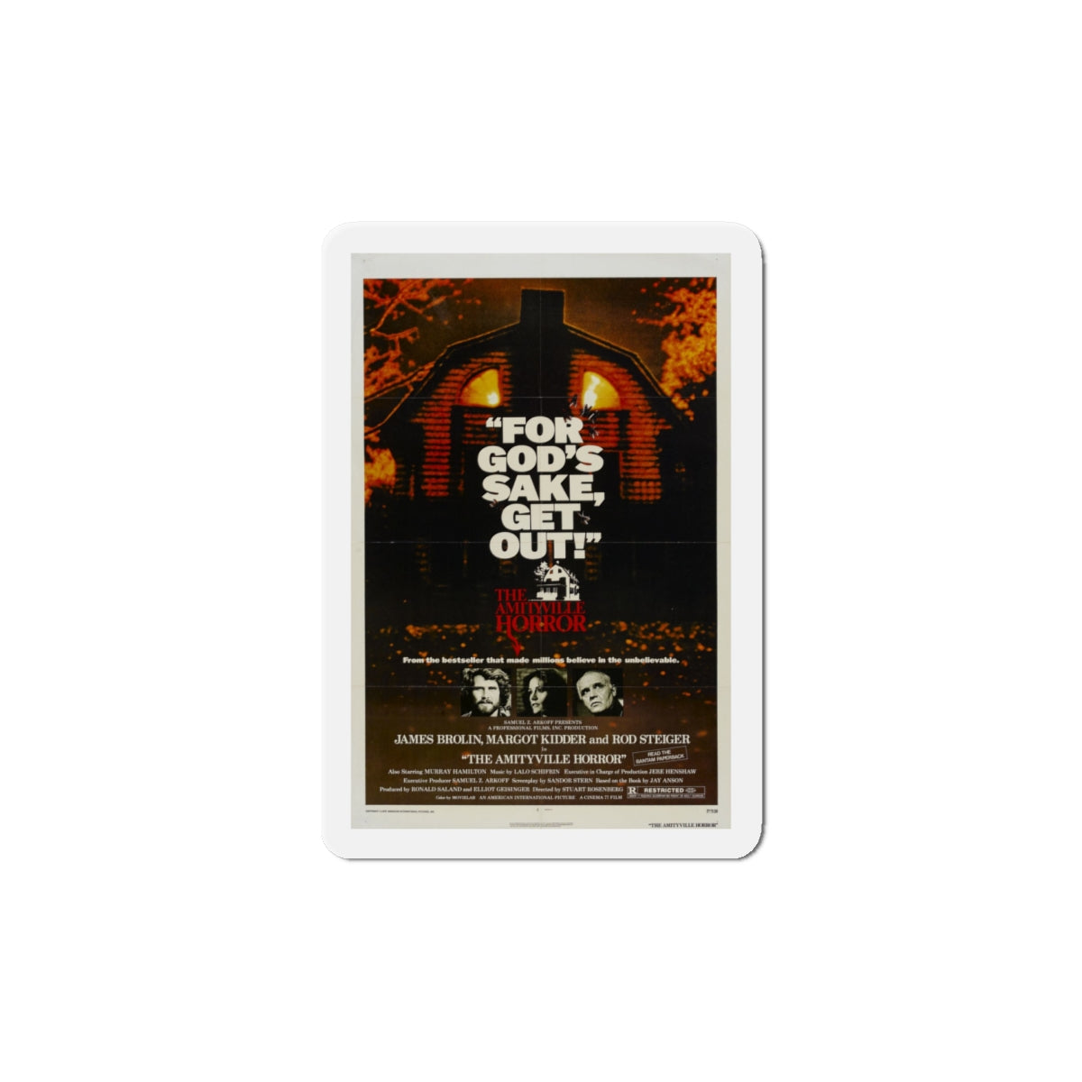 The Amityville Horror 1979 Movie Poster Die-Cut Magnet-6 × 6"-The Sticker Space