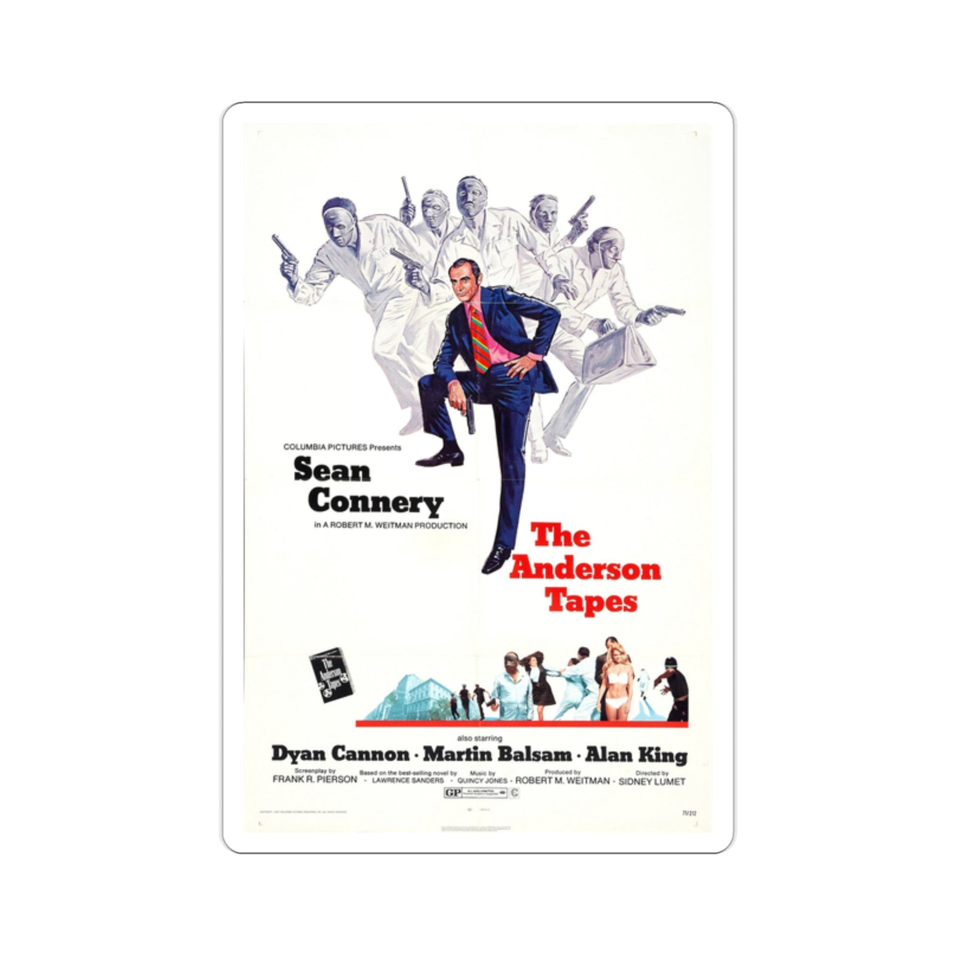 The Anderson Tapes 1971 Movie Poster STICKER Vinyl Die-Cut Decal-2 Inch-The Sticker Space
