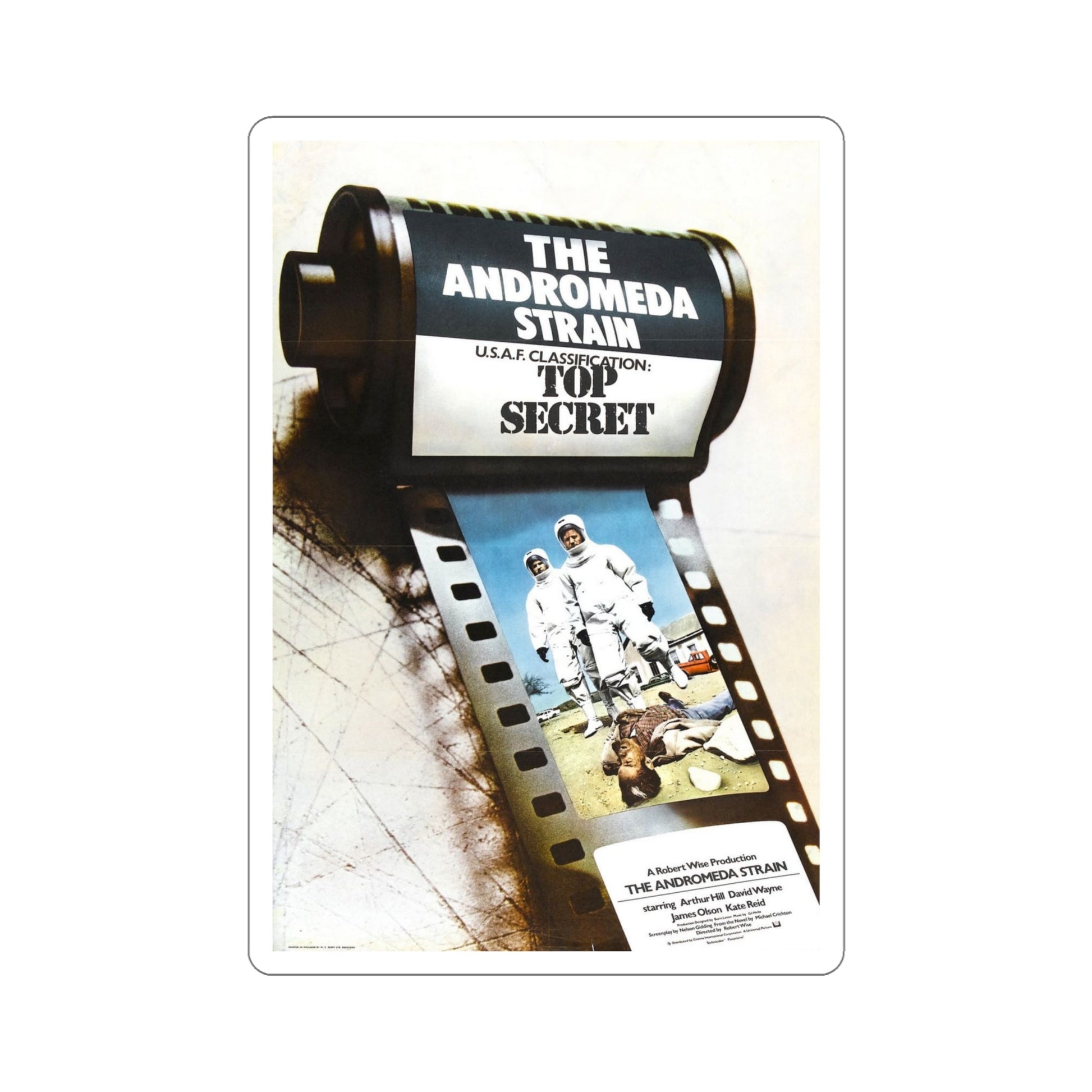 The Andromeda Strain 1971 Movie Poster STICKER Vinyl Die-Cut Decal-6 Inch-The Sticker Space