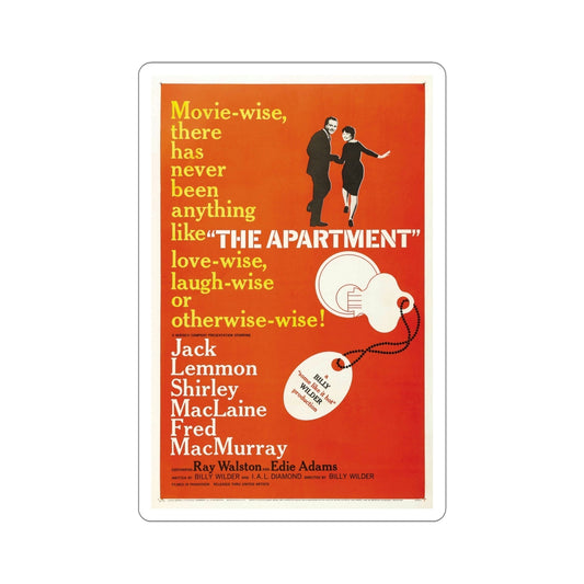 The Apartment 1960 Movie Poster STICKER Vinyl Die-Cut Decal-6 Inch-The Sticker Space