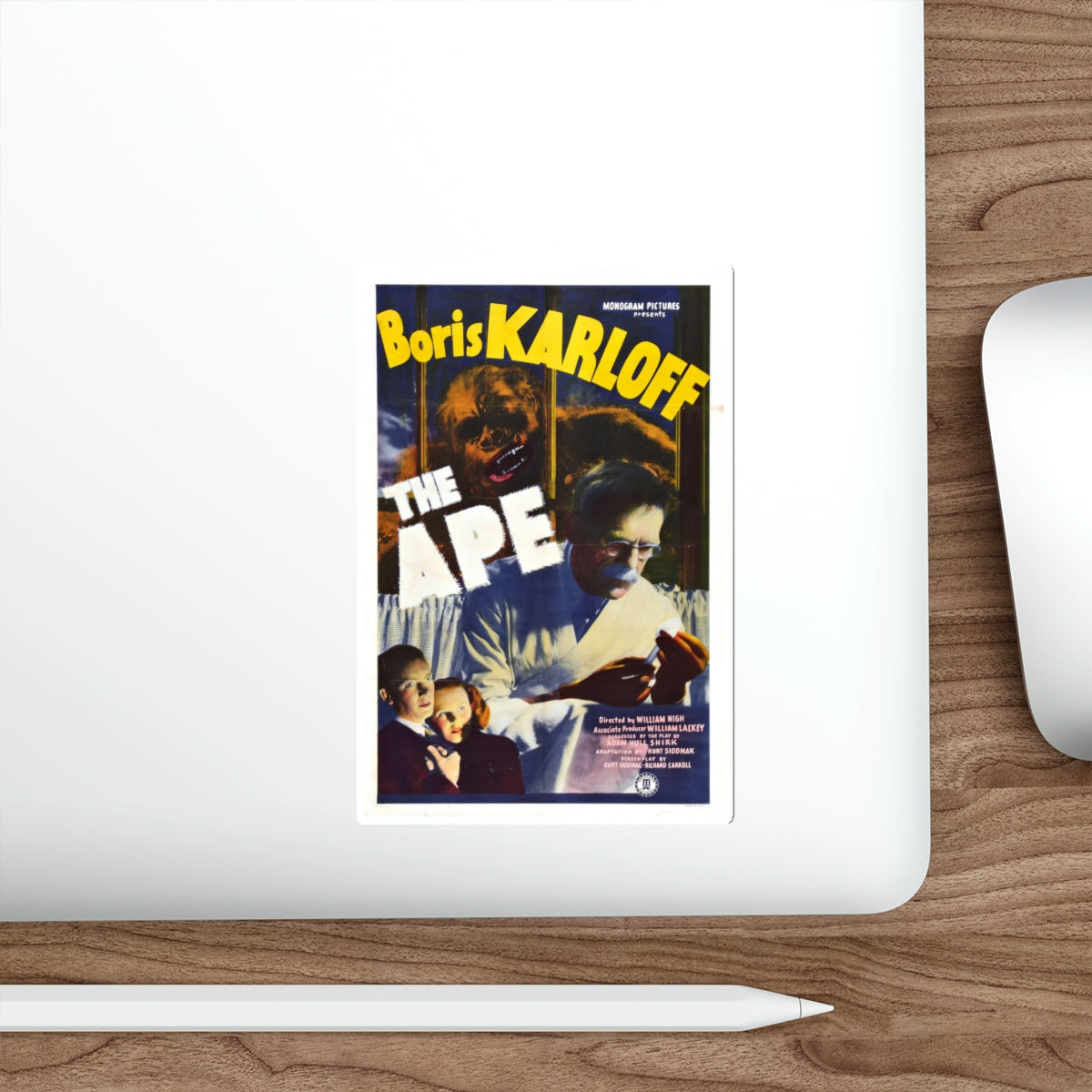 THE APE 1940 Movie Poster STICKER Vinyl Die-Cut Decal-The Sticker Space