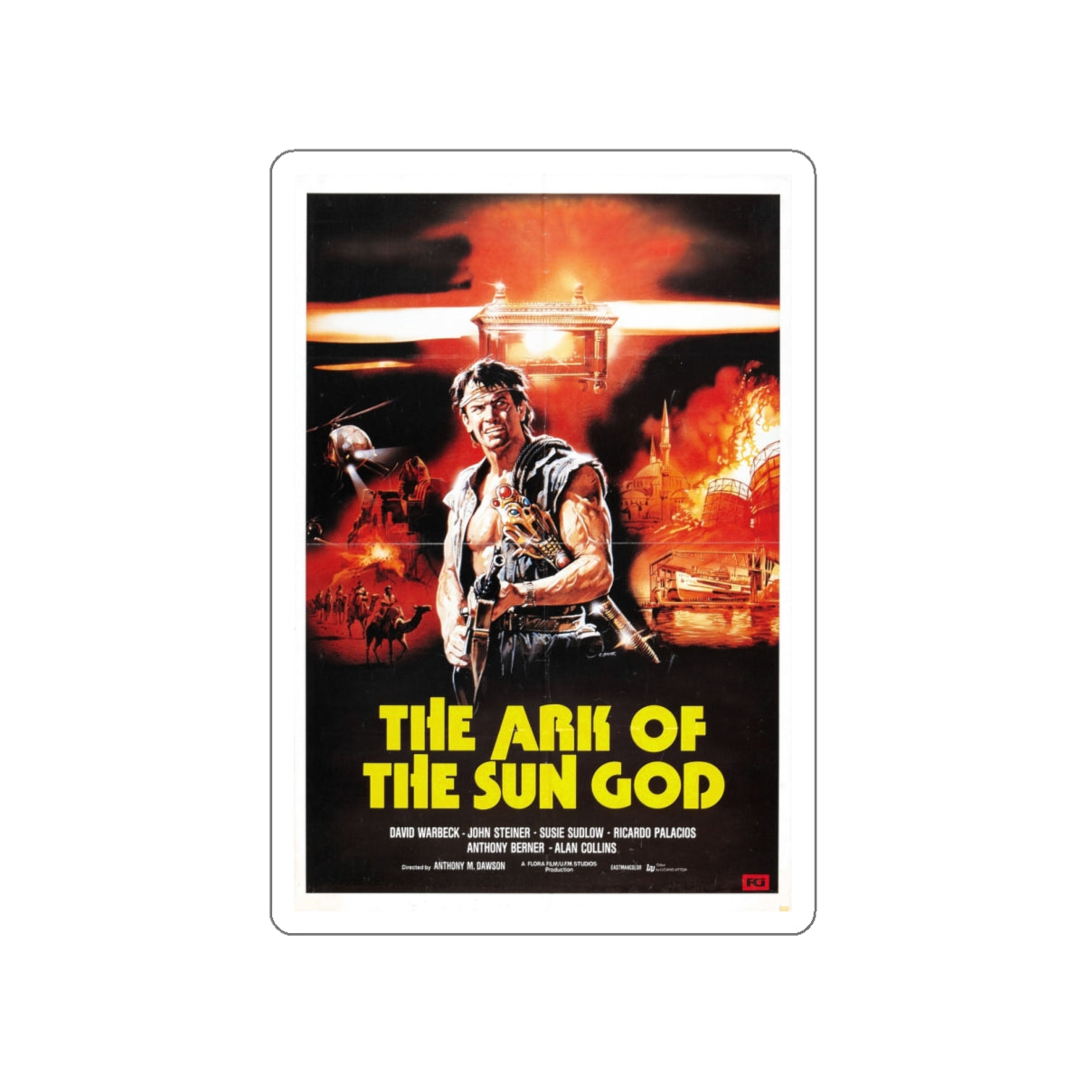 THE ARK OF THE SUN GOD 1984 Movie Poster STICKER Vinyl Die-Cut Decal-White-The Sticker Space