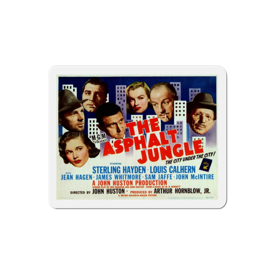 The Asphalt Jungle 1950 Movie Poster Die-Cut Magnet-2 Inch-The Sticker Space