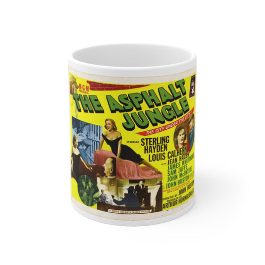 The Asphalt Jungle 1950 Movie Poster - White Coffee Cup 11oz-11oz-The Sticker Space