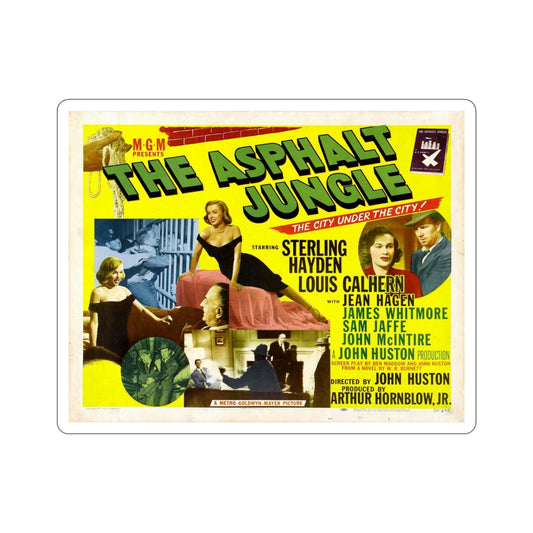 The Asphalt Jungle 1950 v2 Movie Poster STICKER Vinyl Die-Cut Decal-6 Inch-The Sticker Space