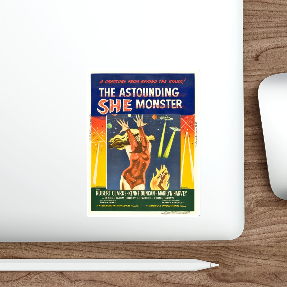 THE ASTOUNDING SHE-MONSTER (2) 1957 Movie Poster STICKER Vinyl Die-Cut Decal-The Sticker Space