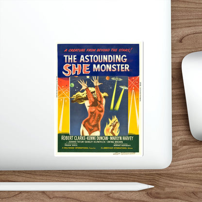 THE ASTOUNDING SHE-MONSTER (2) 1957 Movie Poster STICKER Vinyl Die-Cut Decal-The Sticker Space