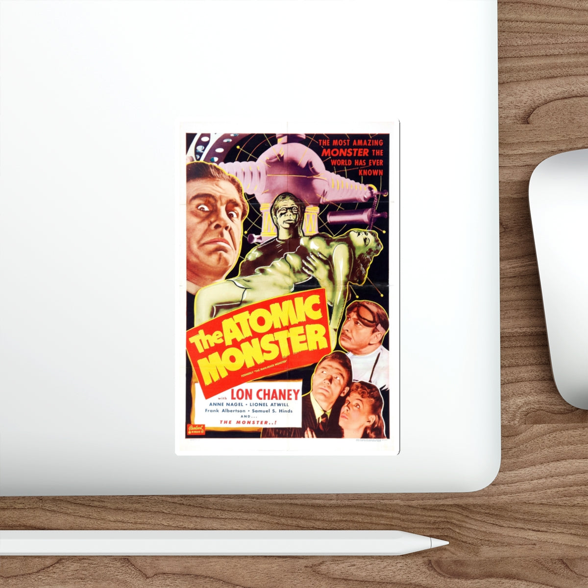 THE ATOMIC MONSTER 1941 Movie Poster STICKER Vinyl Die-Cut Decal-The Sticker Space
