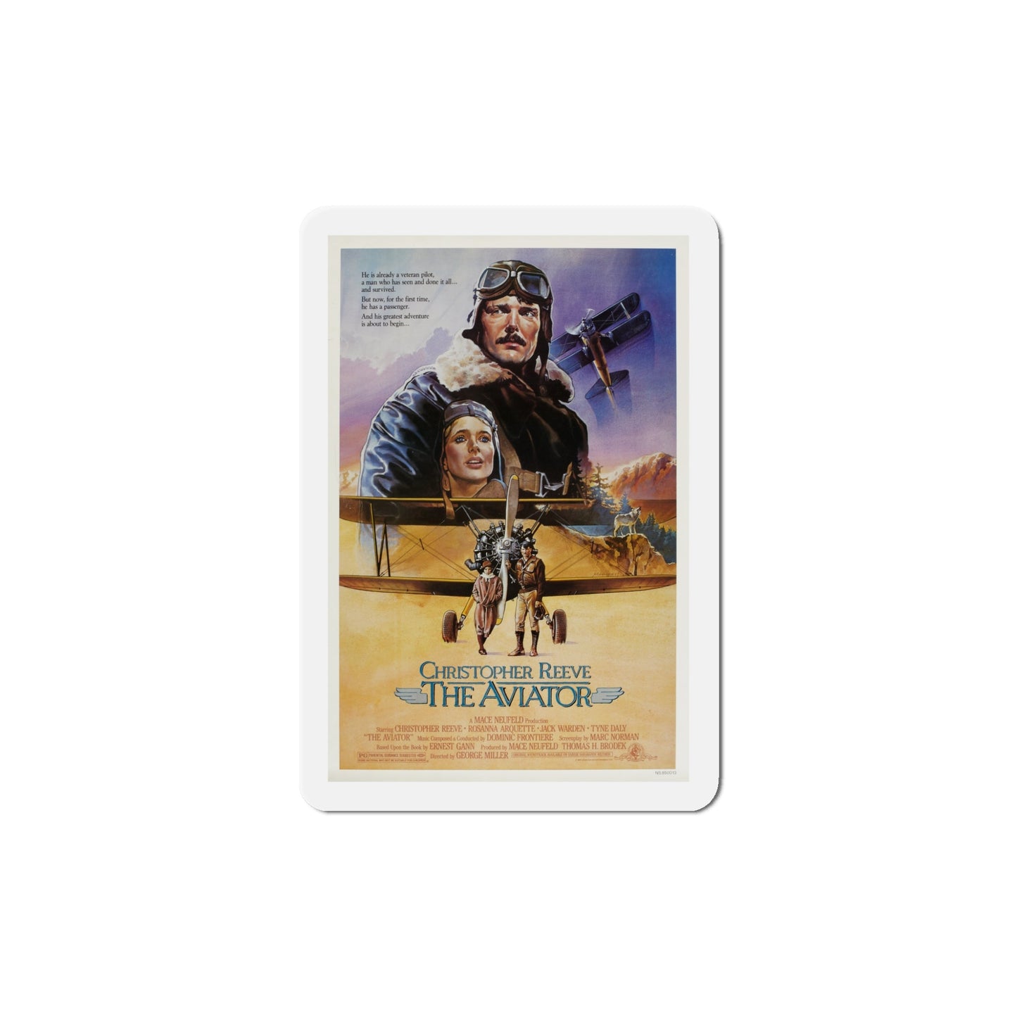 The Aviator 1985 Movie Poster Die-Cut Magnet-5" x 5"-The Sticker Space