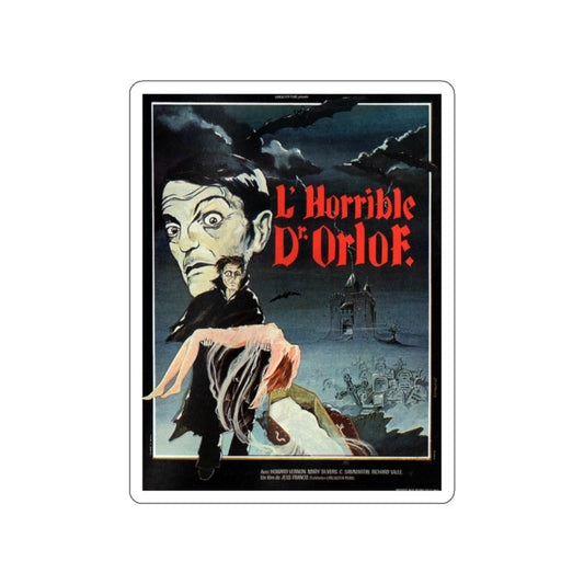 THE AWFUL DR. ORLOF (2) 1962 Movie Poster STICKER Vinyl Die-Cut Decal-White-The Sticker Space