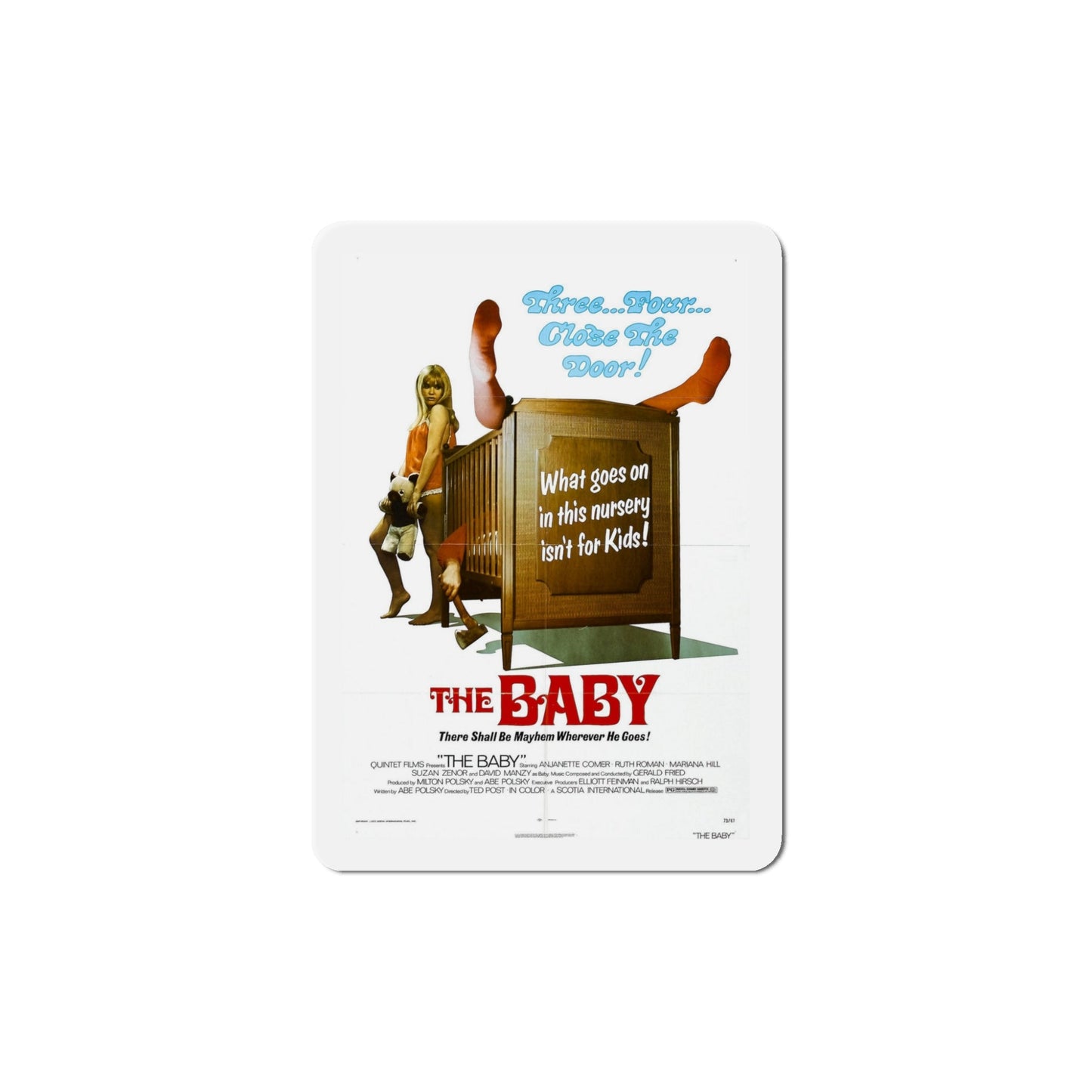 The Baby 1973 Movie Poster Die-Cut Magnet-5" x 5"-The Sticker Space