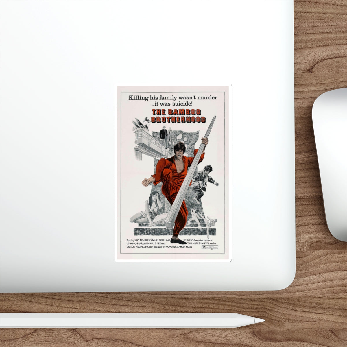THE BAMBOO BROTHERHOOD 1974 Movie Poster STICKER Vinyl Die-Cut Decal-The Sticker Space