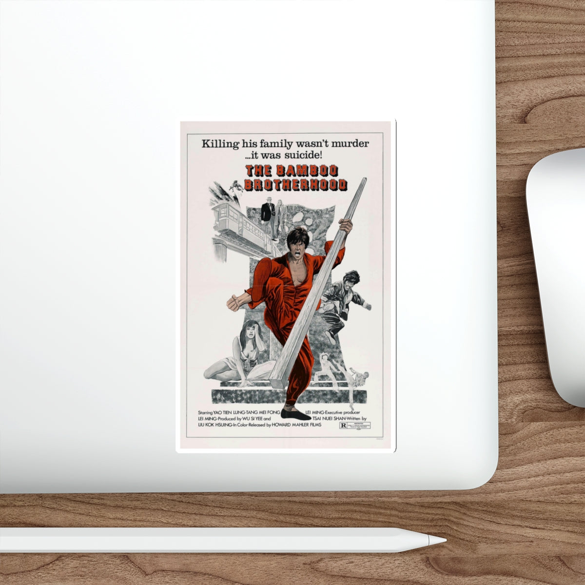 THE BAMBOO BROTHERHOOD 1974 Movie Poster STICKER Vinyl Die-Cut Decal-The Sticker Space