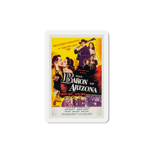 The Baron of Arizona 1950 Movie Poster Die-Cut Magnet-5 Inch-The Sticker Space