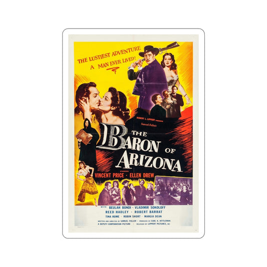 The Baron of Arizona 1950 Movie Poster STICKER Vinyl Die-Cut Decal-6 Inch-The Sticker Space