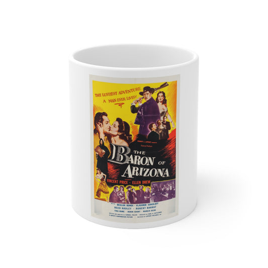 The Baron of Arizona 1950 Movie Poster - White Coffee Cup 11oz-11oz-The Sticker Space