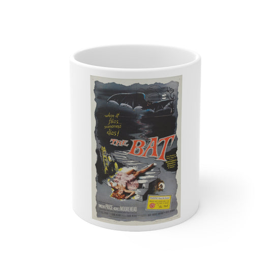 The Bat 1959 Movie Poster - White Coffee Cup 11oz-11oz-The Sticker Space