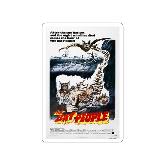 THE BAT PEOPLE 1974 Movie Poster STICKER Vinyl Die-Cut Decal-White-The Sticker Space