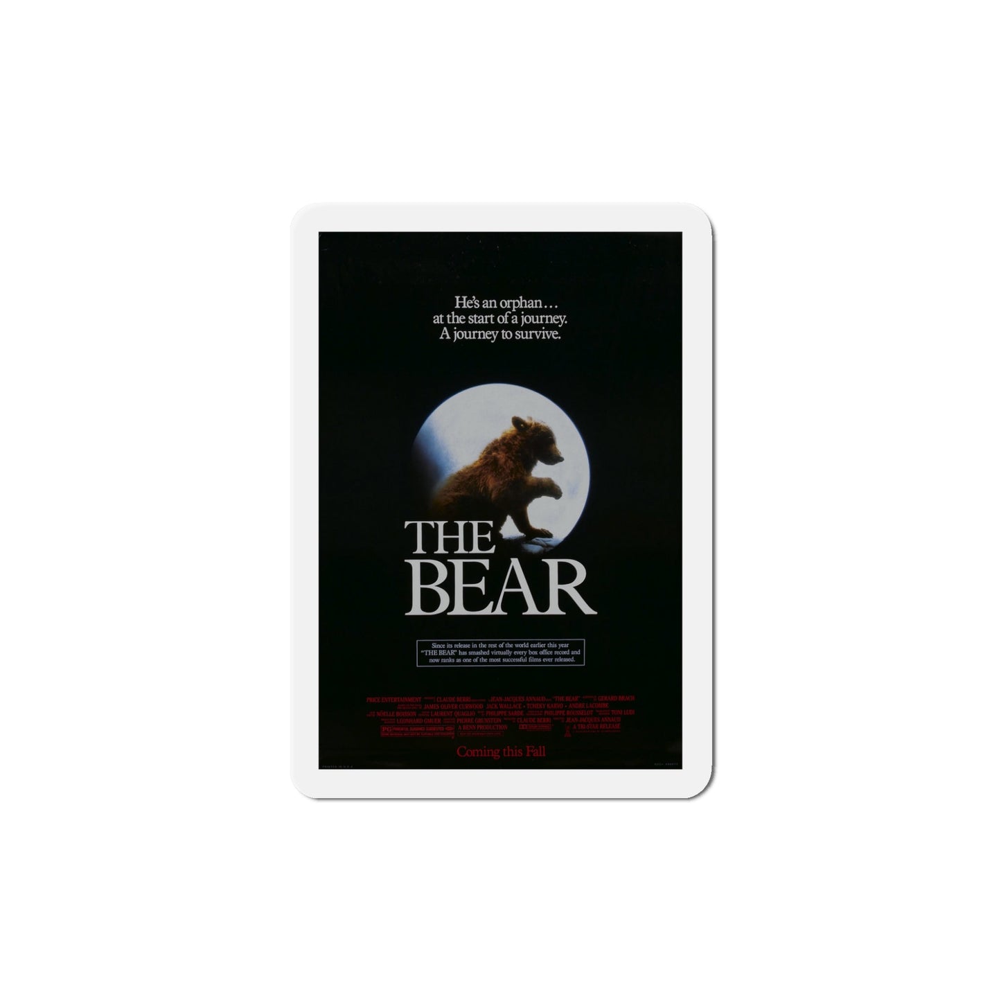The Bear 1989 Movie Poster Die-Cut Magnet-5" x 5"-The Sticker Space