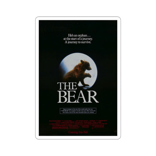The Bear 1989 Movie Poster STICKER Vinyl Die-Cut Decal-6 Inch-The Sticker Space