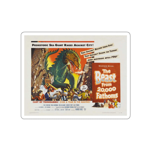 THE BEAST FROM 20,000 FATHOMS (2) 1953 Movie Poster STICKER Vinyl Die-Cut Decal-White-The Sticker Space