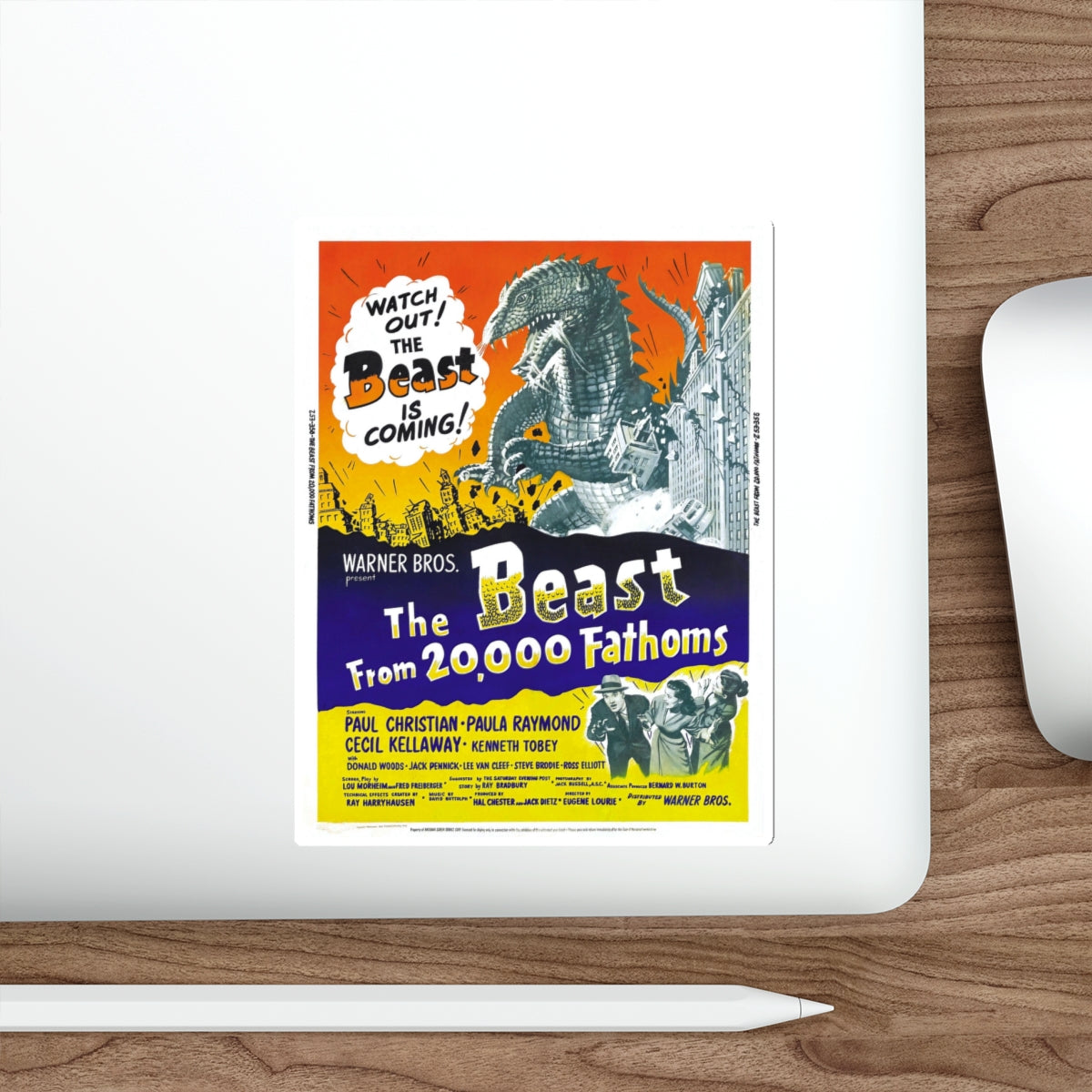 THE BEAST FROM 20,000 FATHOMS (5) 1953 Movie Poster STICKER Vinyl Die-Cut Decal-The Sticker Space