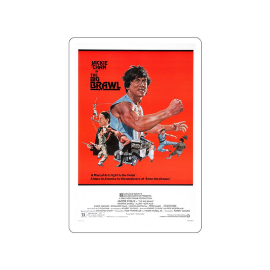 THE BIG BRAWL 1980 Movie Poster STICKER Vinyl Die-Cut Decal-White-The Sticker Space