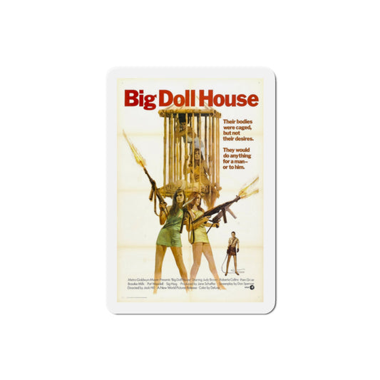 The Big Doll House 1971 Movie Poster Die-Cut Magnet-2" x 2"-The Sticker Space