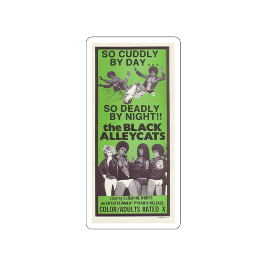 THE BLACK ALLEY CATS 1973 Movie Poster STICKER Vinyl Die-Cut Decal-White-The Sticker Space